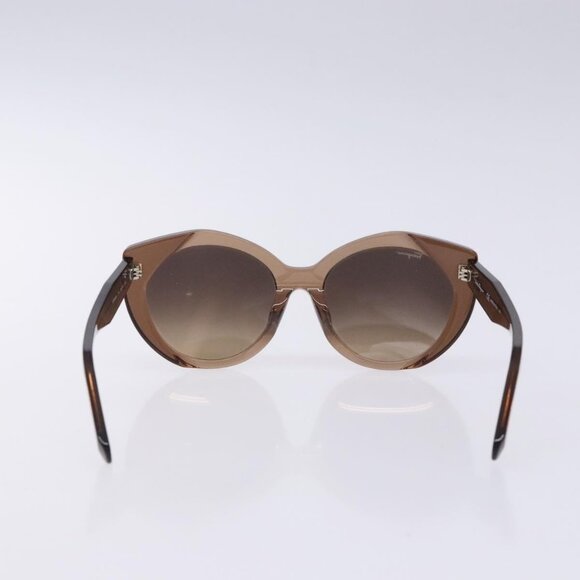 Salvatore Ferragamo Gancini Sunglasses plastic Brown Auth - Picture 14 of 15
